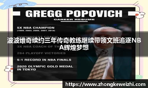 波波维奇续约三年传奇教练继续带领文班追逐NBA辉煌梦想